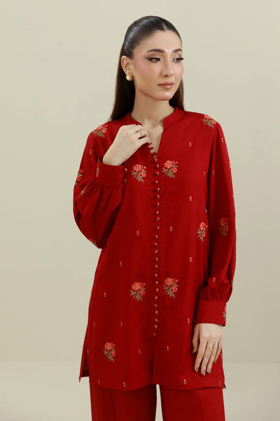 2 Piece - Printed & Embroidered Suit - C6419 - Shop Now at Kayseria