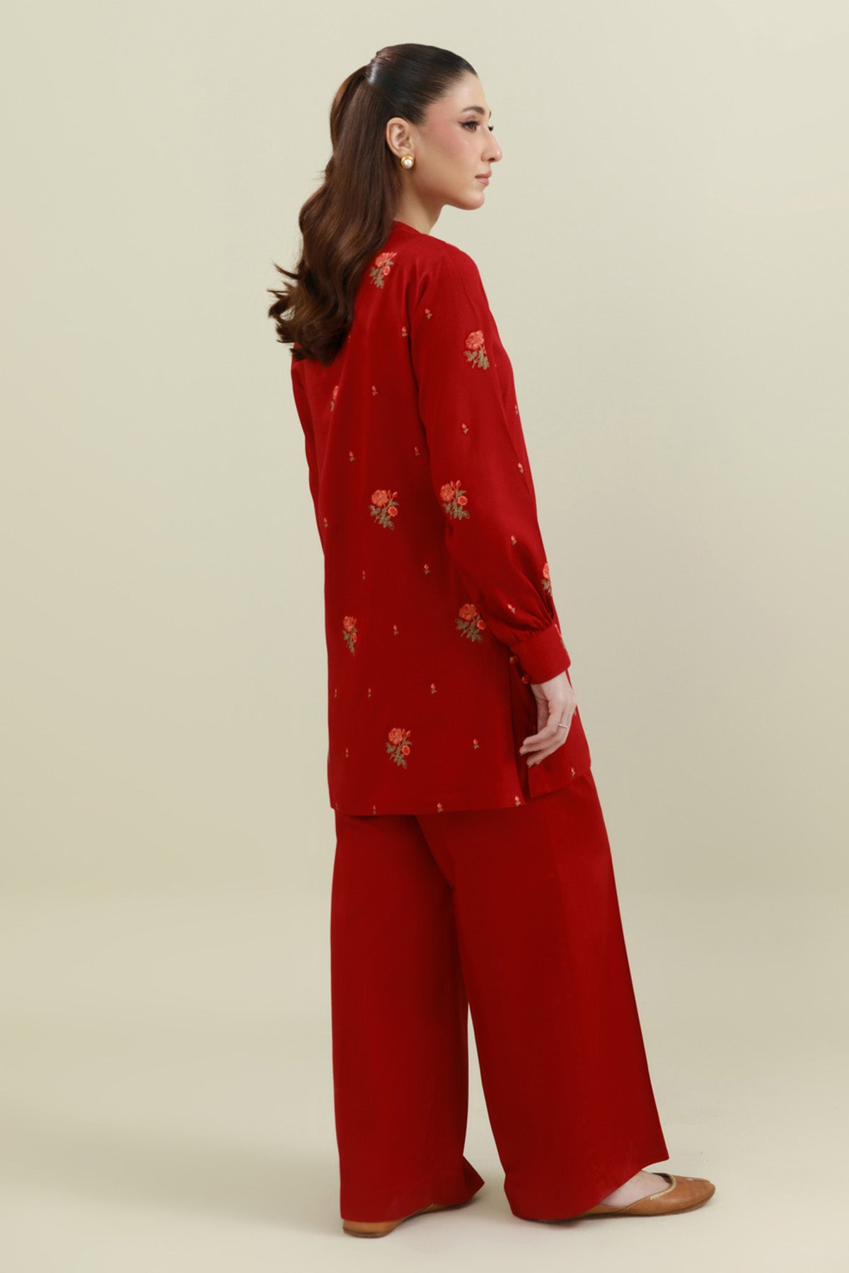 2 Piece - Printed & Embroidered Suit - C6419 - Shop Now at Kayseria