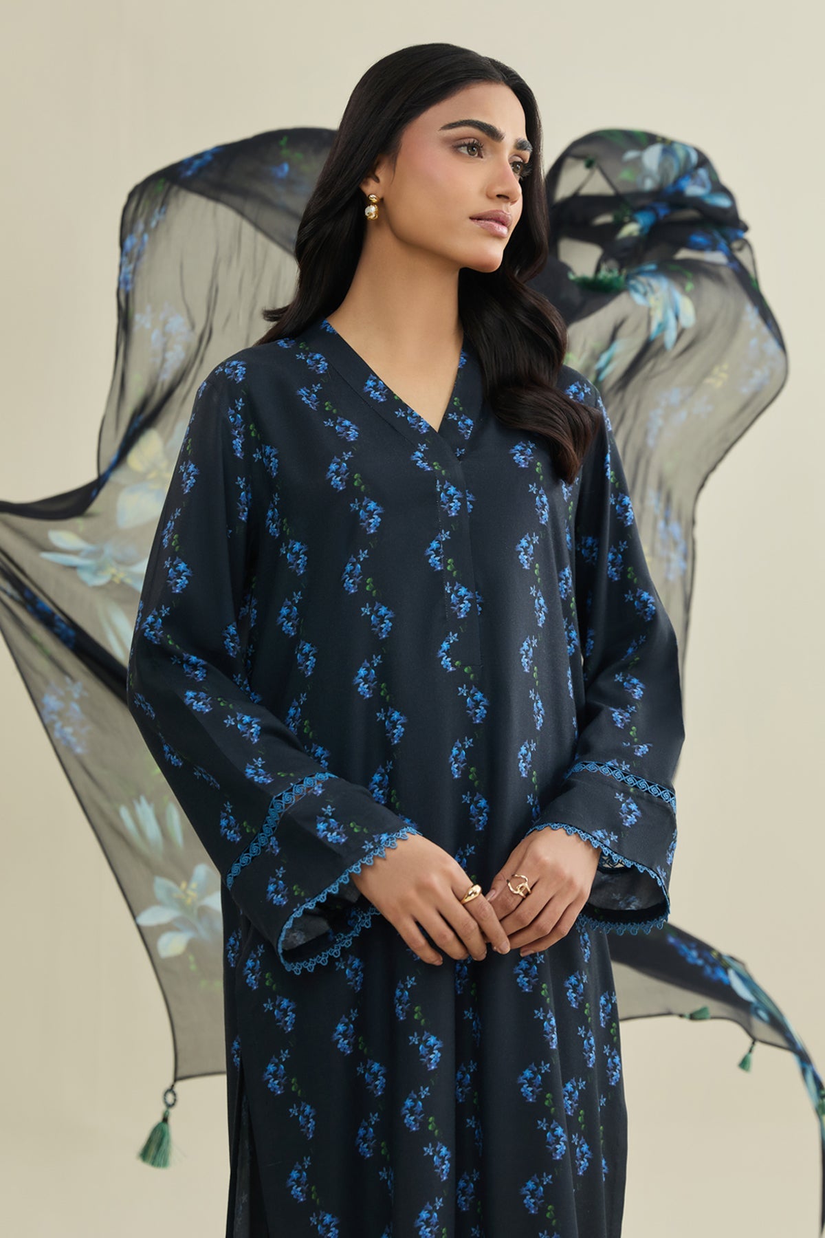 3 Piece - Printed Suit - C6425 - Shop Now at Kayseria