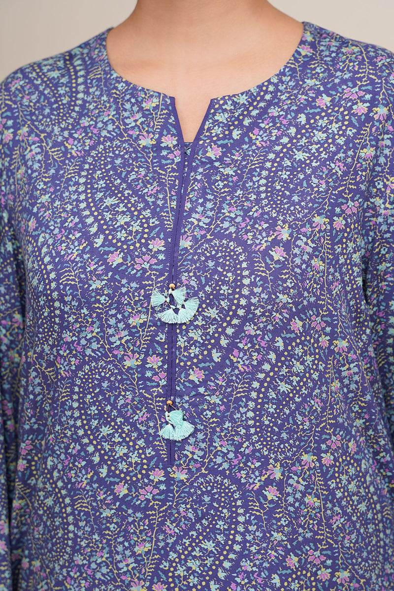 2 Piece - Printed Percale Suit - C6427 - Shop Now at Kayseria