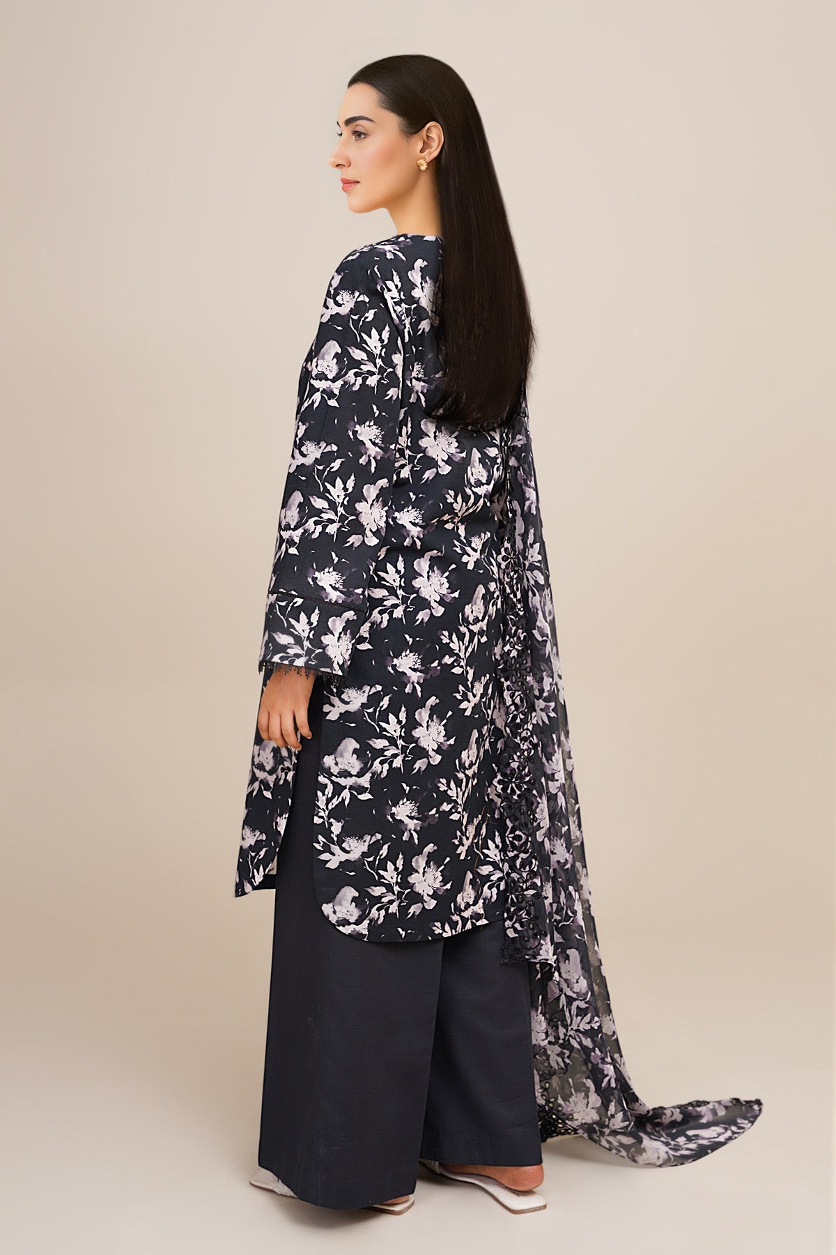 3 Piece - Printed & Embroidered Suit - C6428 - Shop Now at Kayseria