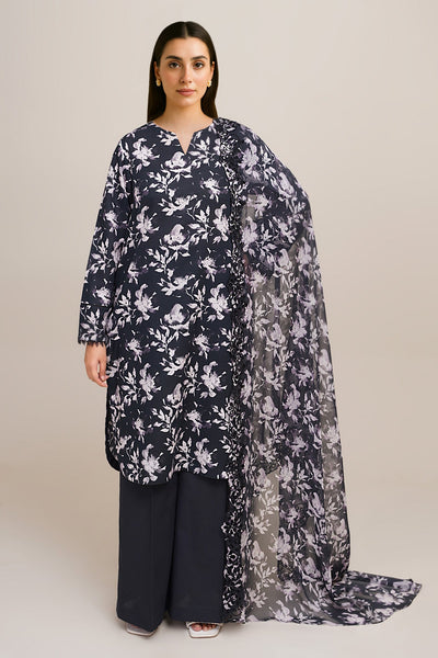 3 Piece - Printed & Embroidered Suit - C6428 - Shop Now at Kayseria