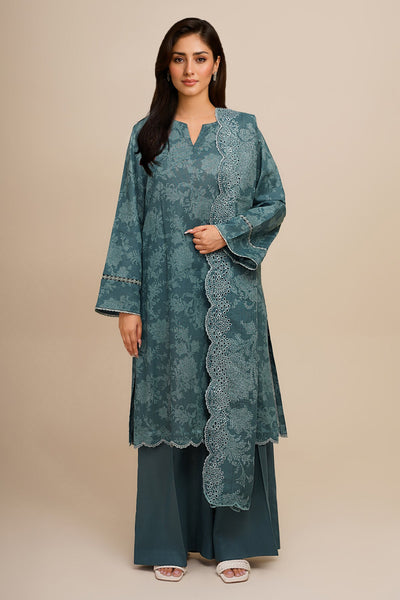 3 Piece - Printed & Embroidered Suit - C6432 - Shop Now at Kayseria