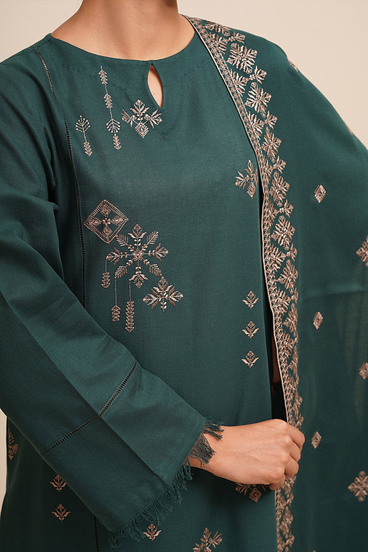 3 Piece - Embroidered Suit - C6434 - Shop Now at Kayseria