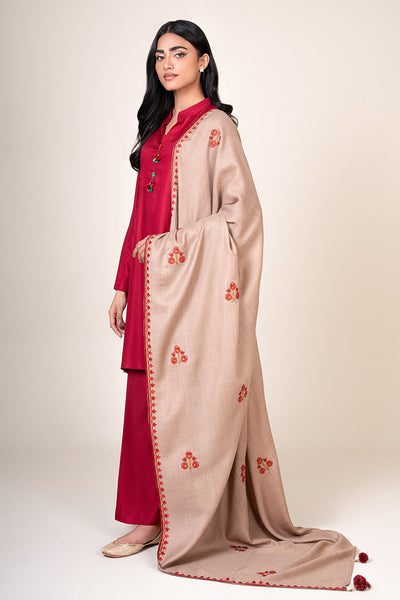 Embroidered Swati Wool Dupatta - C6438 - Shop Now at Kayseria