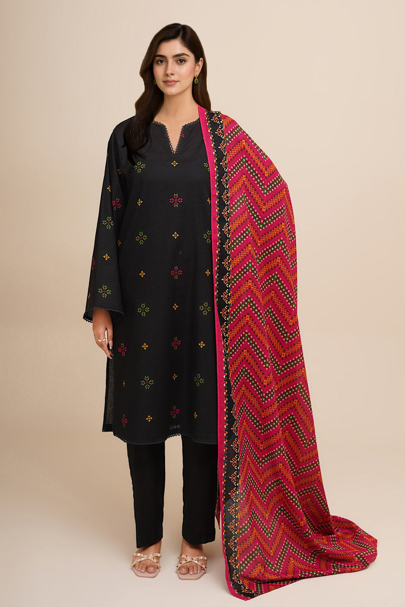 3 Piece - Printed Khaddar Suit - C6443 - Shop Now at Kayseria