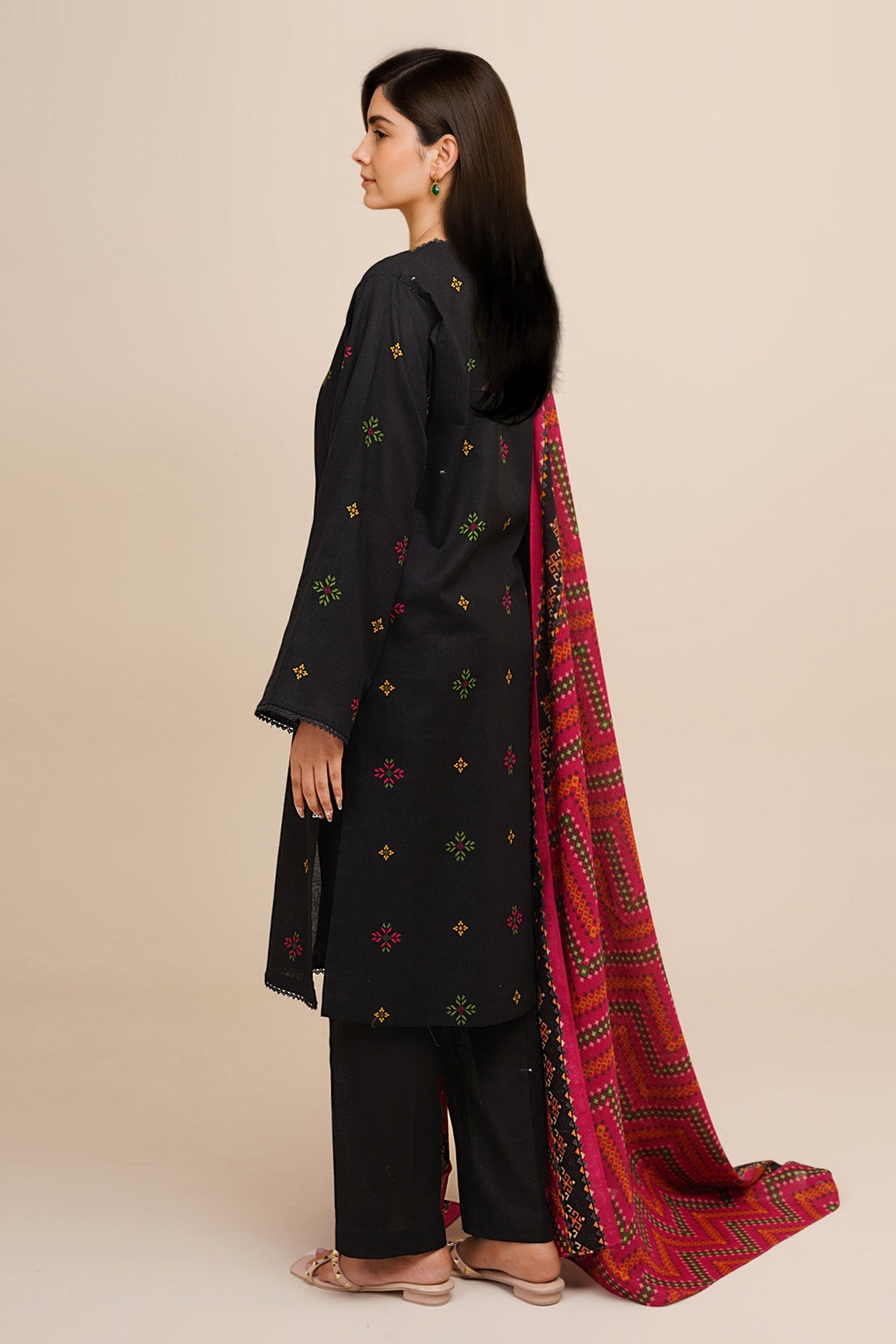 3 Piece - Printed Khaddar Suit - C6443 - Shop Now at Kayseria