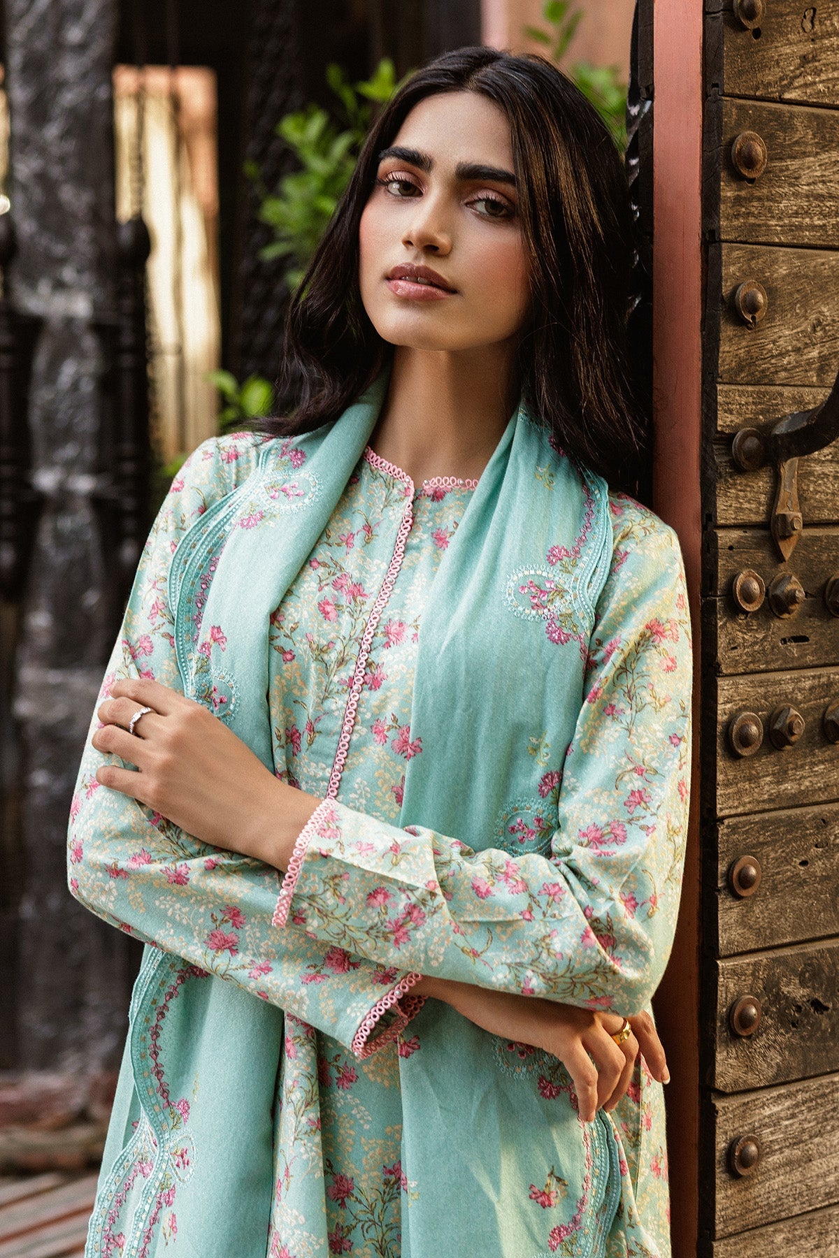 3 Piece - Printed & Embroidered Suit - C6452 - Shop Now at Kayseria