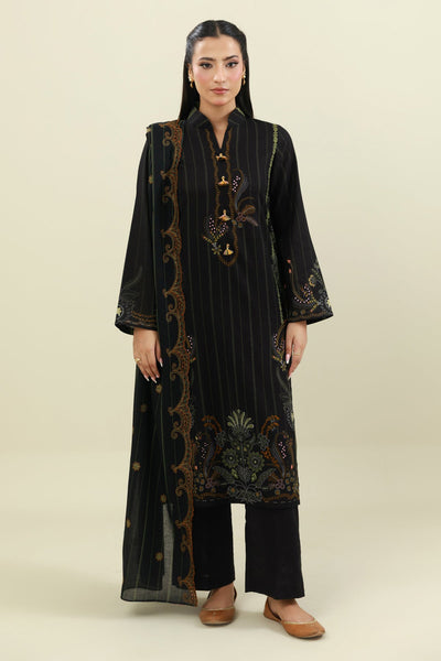 3 Piece - Printed & Embroidered Suit - C6454 - Shop Now at Kayseria
