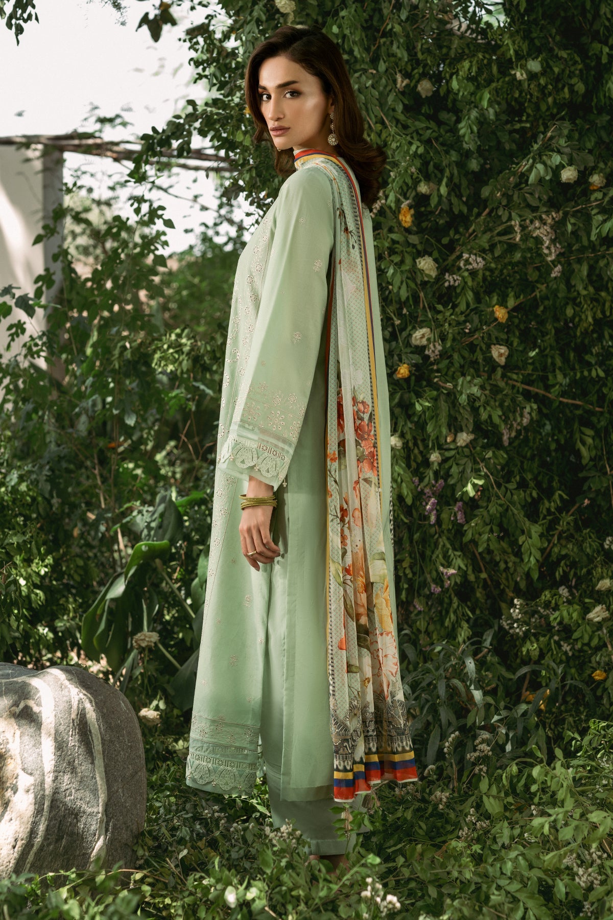 3 Piece - Printed & Embriodered Lawn Suit - C6230 - Shop Now at Kayseria