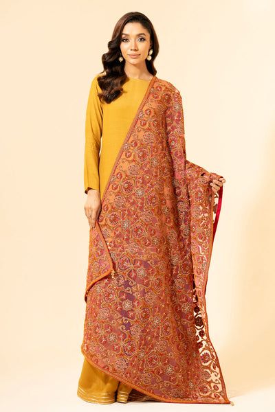 Embroidered Shawl - E1421 - Shop Now at Kayseria