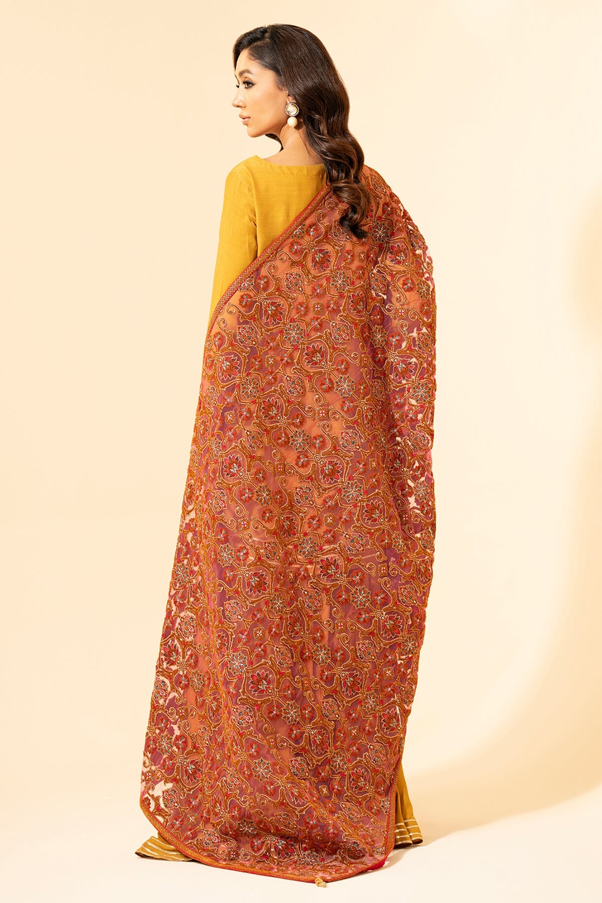 Embroidered Shawl - E1421 - Shop Now at Kayseria