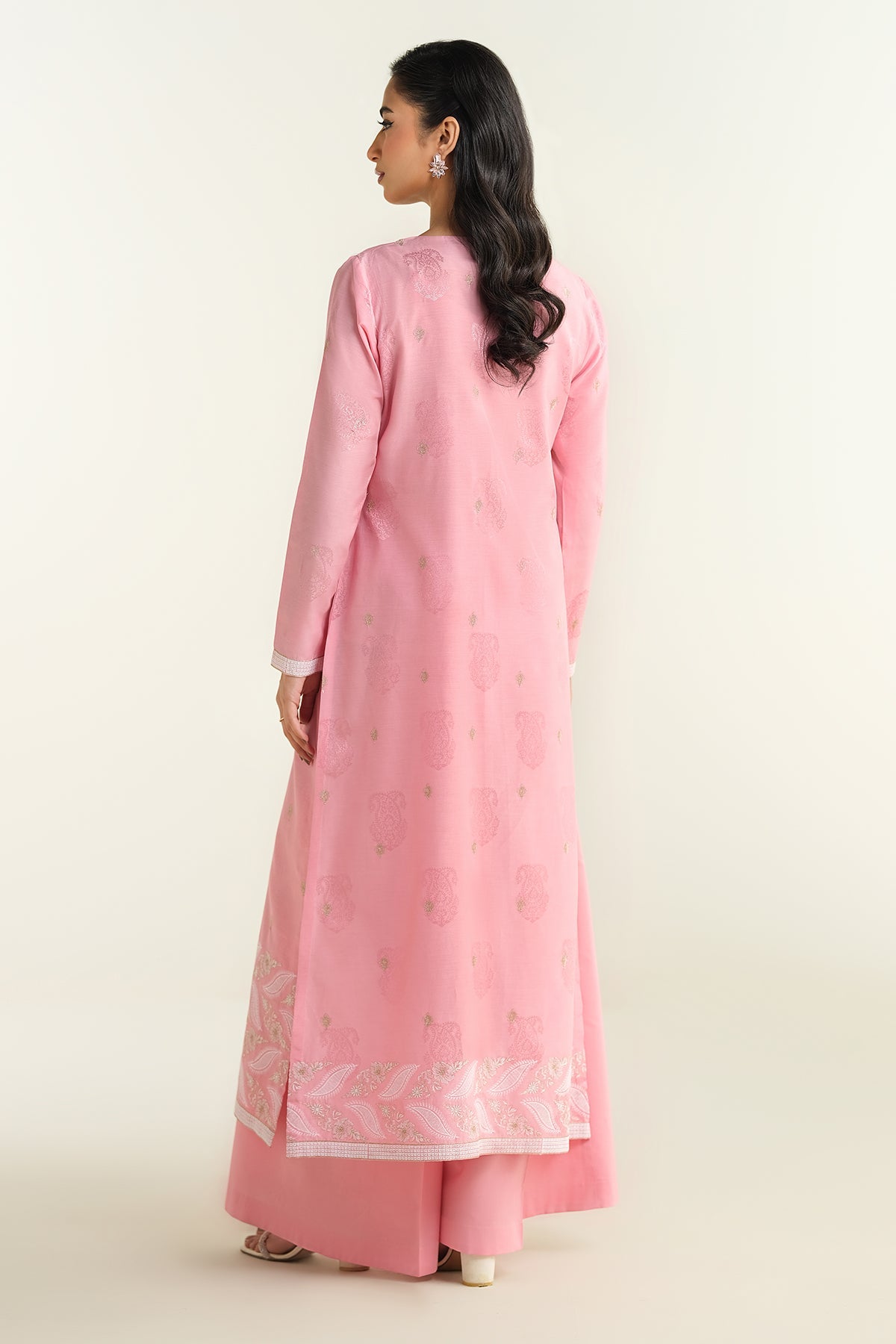 2 Piece - Embroidered Jacquard Suit - E1610 - Shop Now at Kayseria
