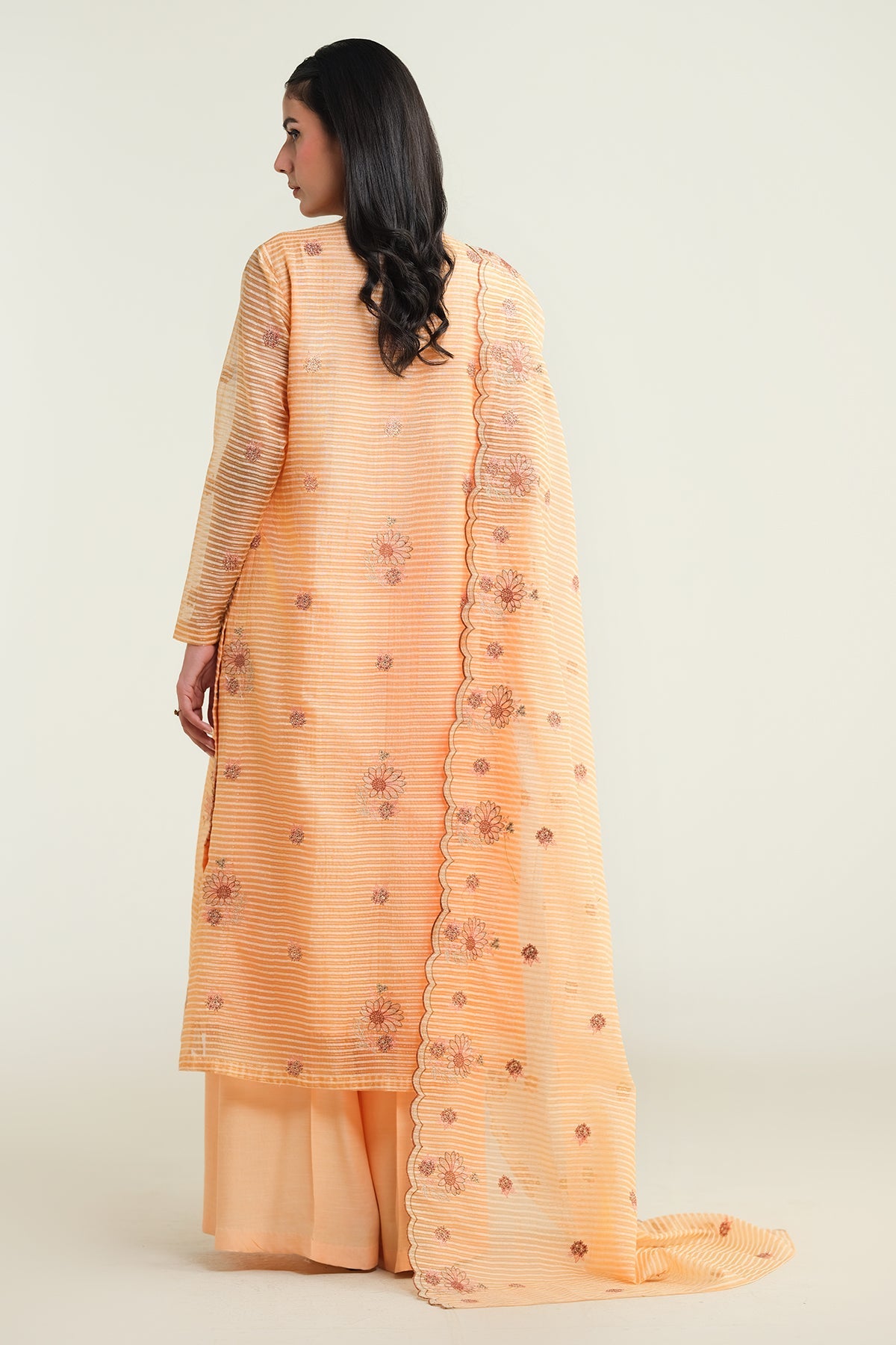 3 Piece - Embroidered Organza Suit - E1682 - Shop Now at Kayseria