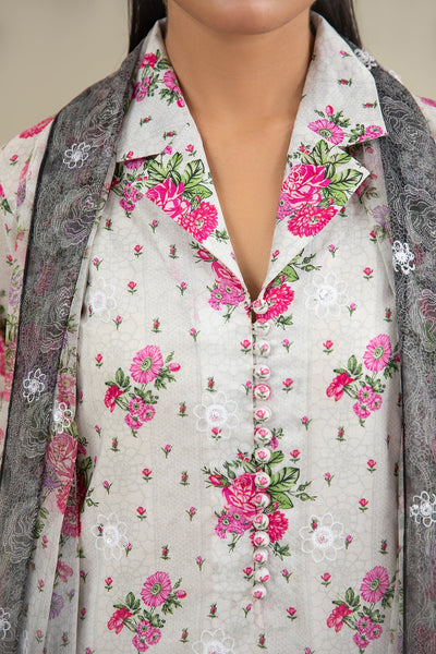 3 Piece - Printed & Embroidered Lawn Suit - E1690 - Shop Now at Kayseria