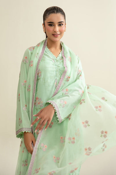 3 Piece - Embroidered  Shimmer Lawn Suit - E1694 - Shop Now at Kayseria