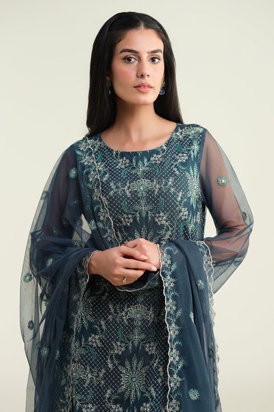 4 Piece - Embroidered & Embellished Suit - E1726 - Shop Now at Kayseria