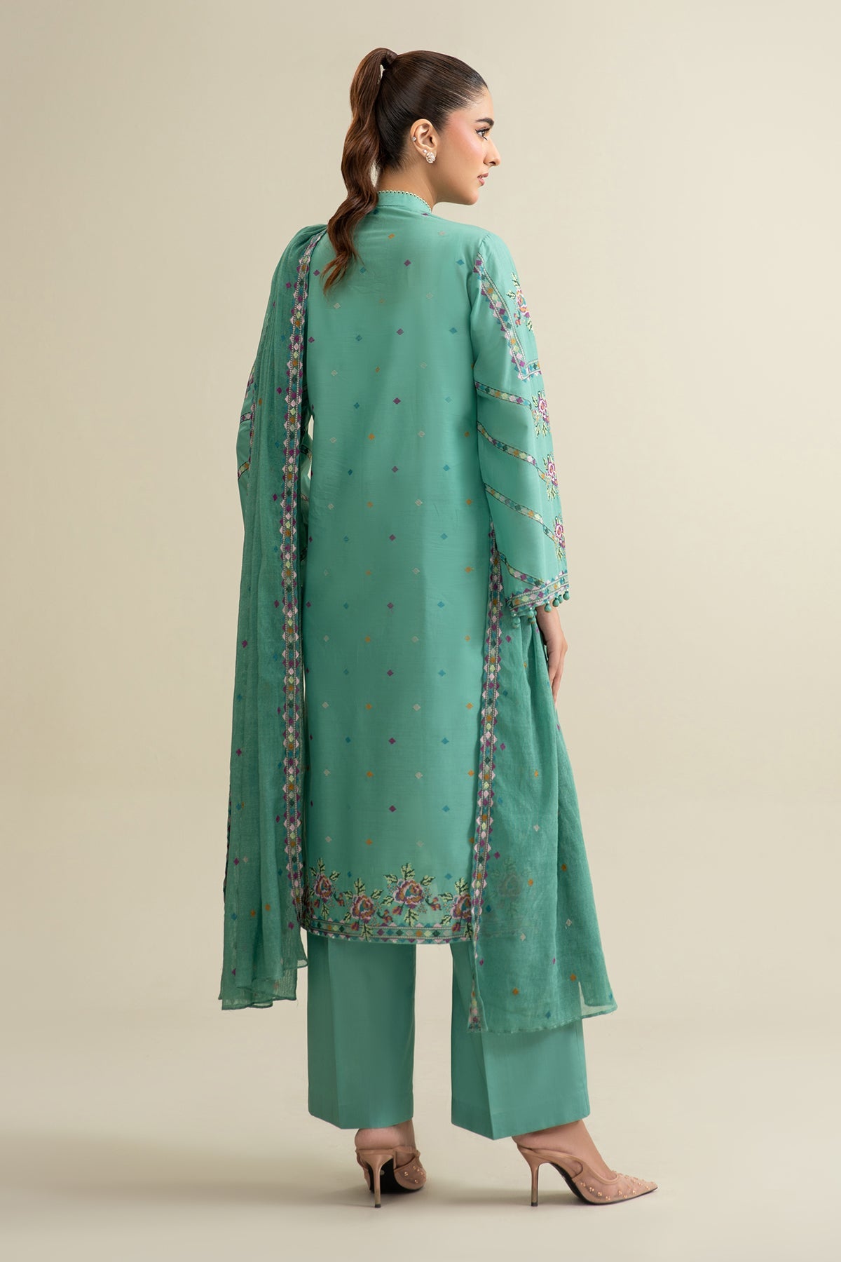 3 Piece - Embroidered Suit - E1738 - Shop Now at Kayseria