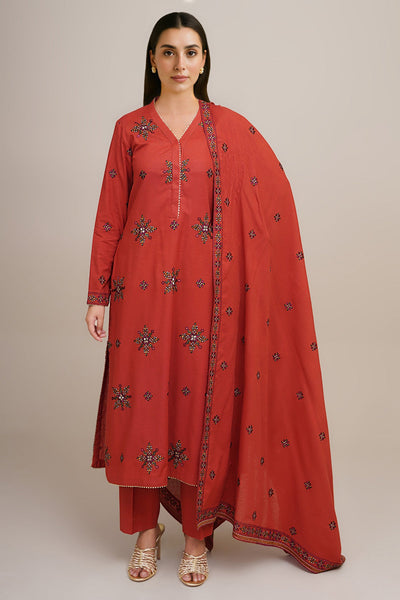 3 Piece - Embroidered Khaddar Suit - E1753 - Shop Now at Kayseria