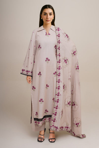 3 Piece - Embroidered Khaddar Suit - E1757 - Shop Now at Kayseria