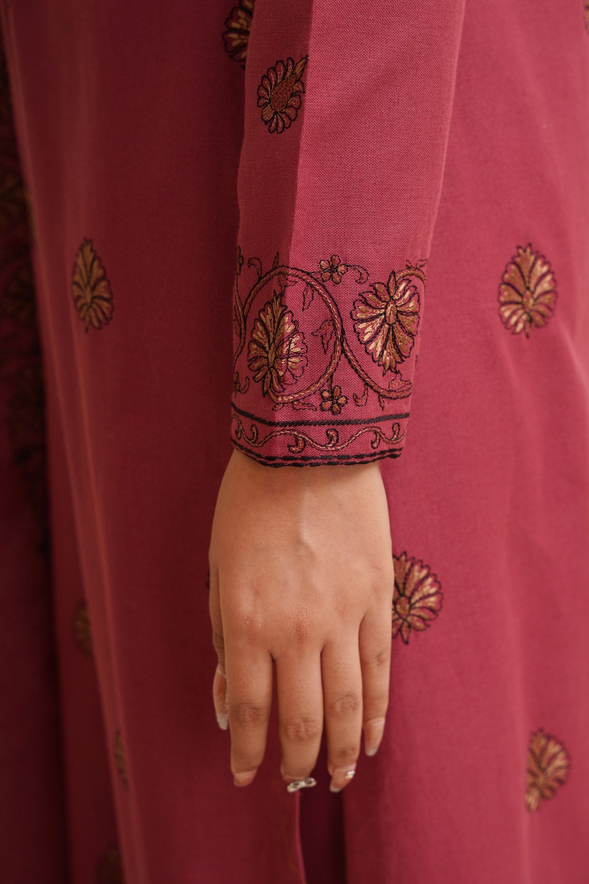 3 Piece - Embroidered Khaddar Suit - E1760 - Shop Now at Kayseria