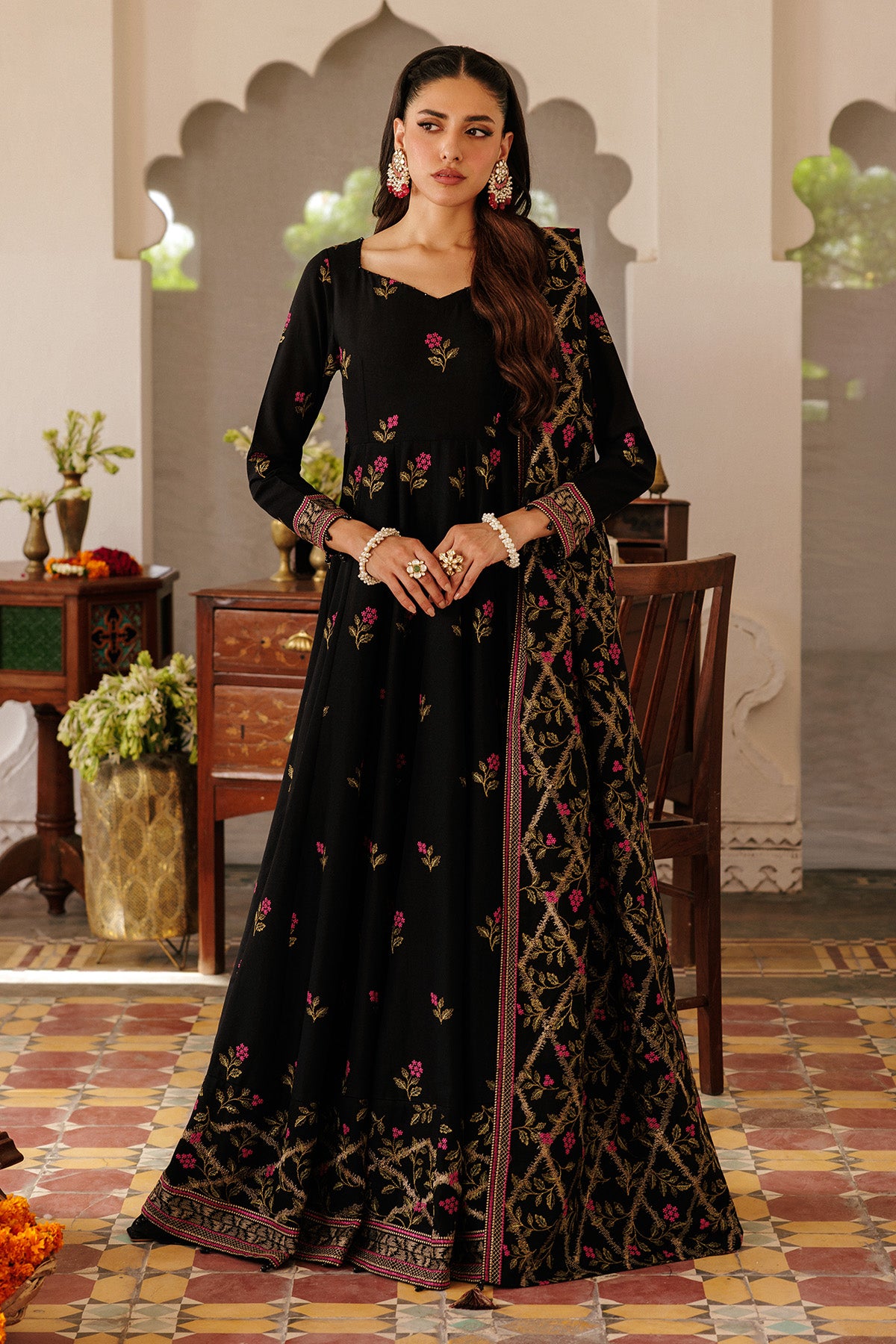 3 Piece - Embroidered Khaddar Suit - E1765 - Shop Now at Kayseria