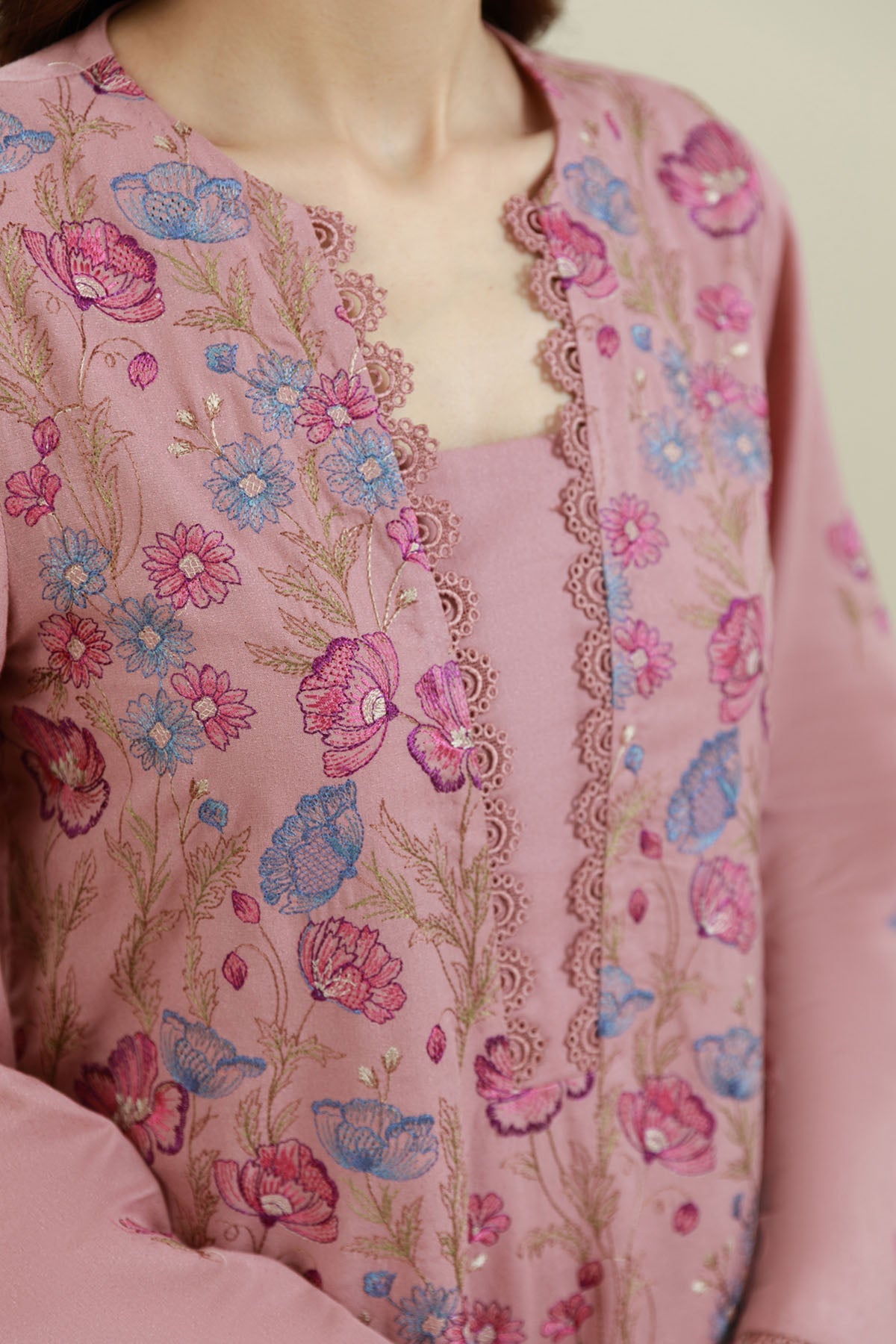 3 Piece - Embroidered Suit - E1766 - Shop Now at Kayseria