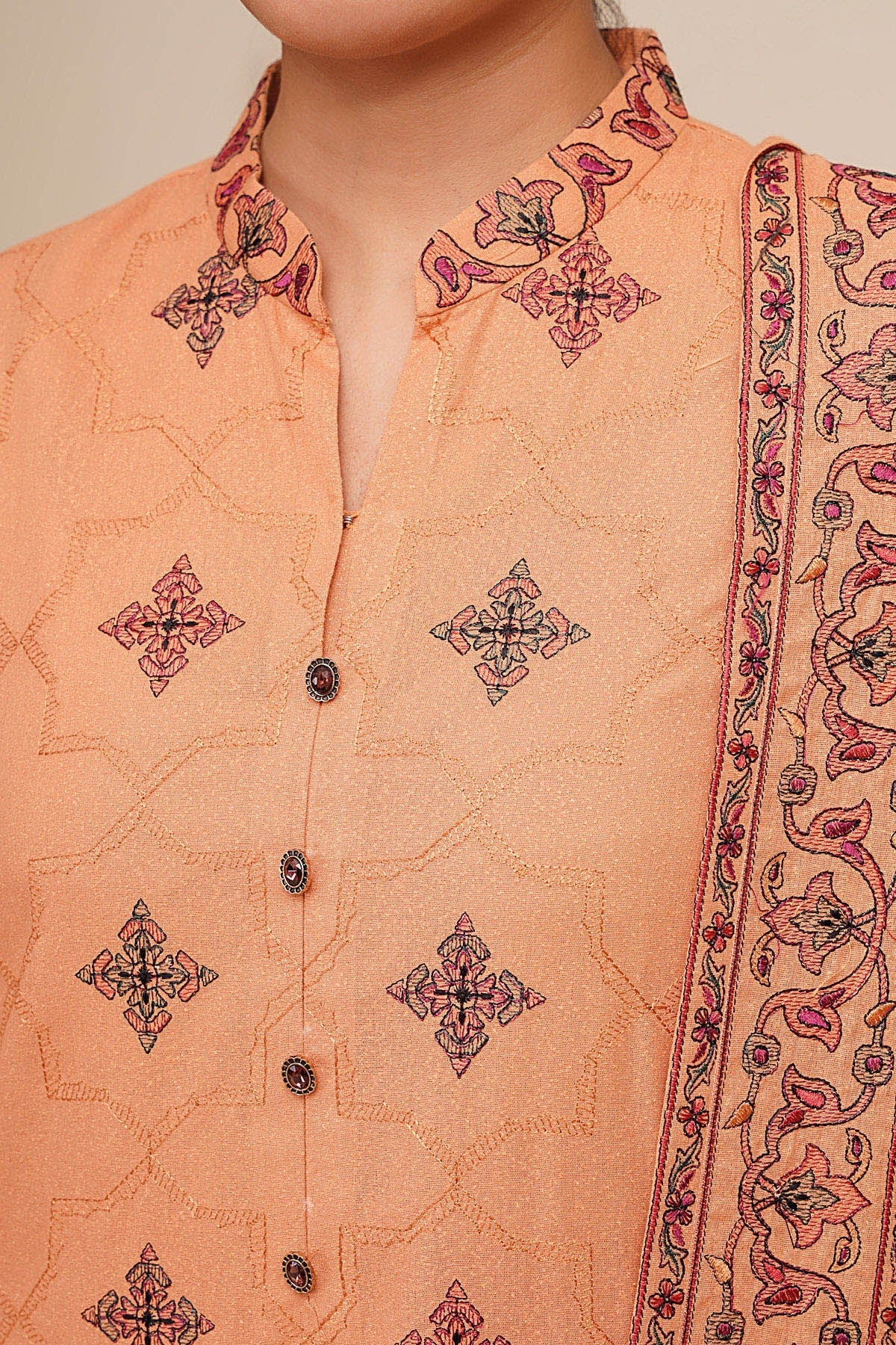 3 Piece - Embroidered Suit - E1775 - Shop Now at Kayseria