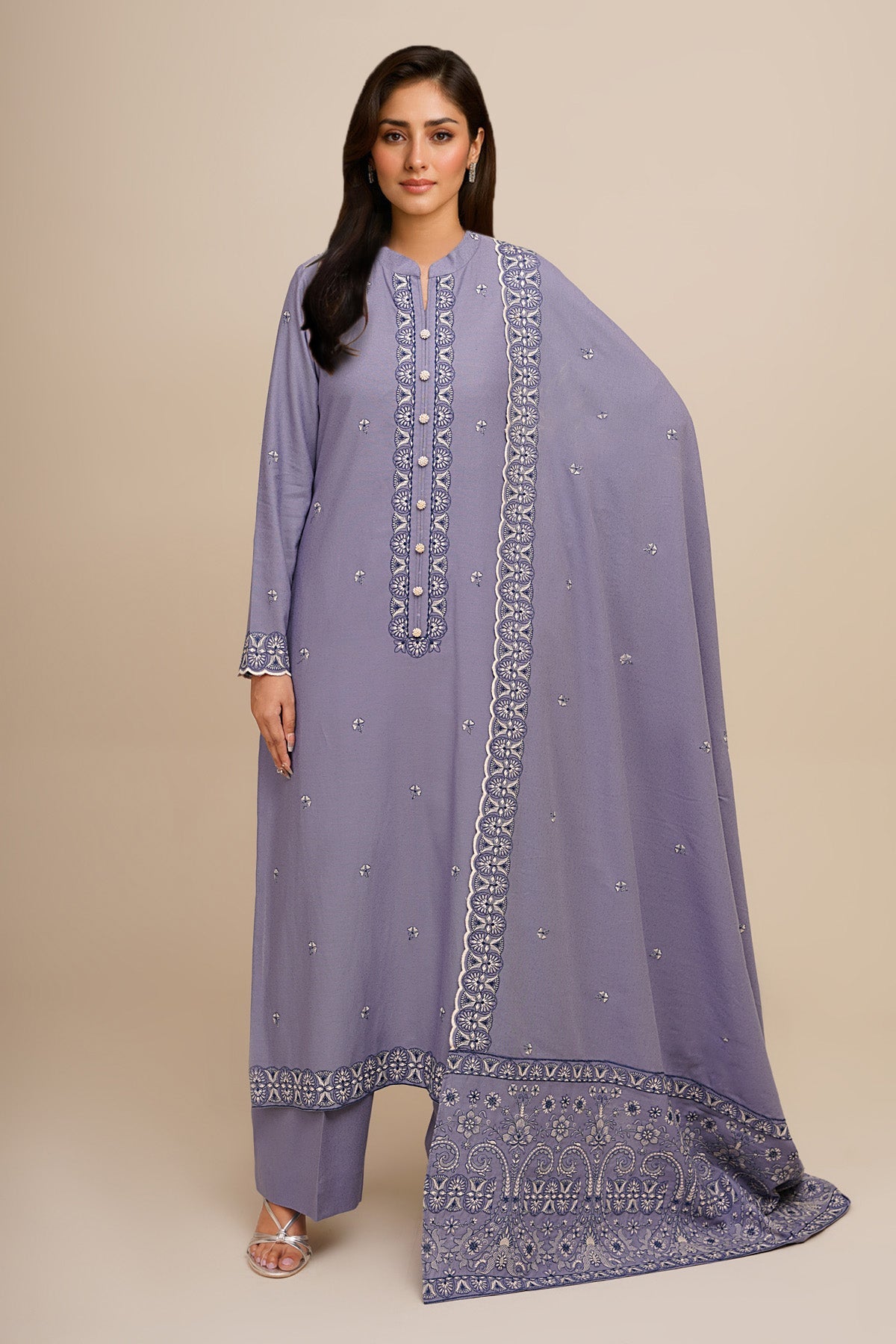 3 Piece - Embroidered Suit - E1777 - Shop Now at Kayseria