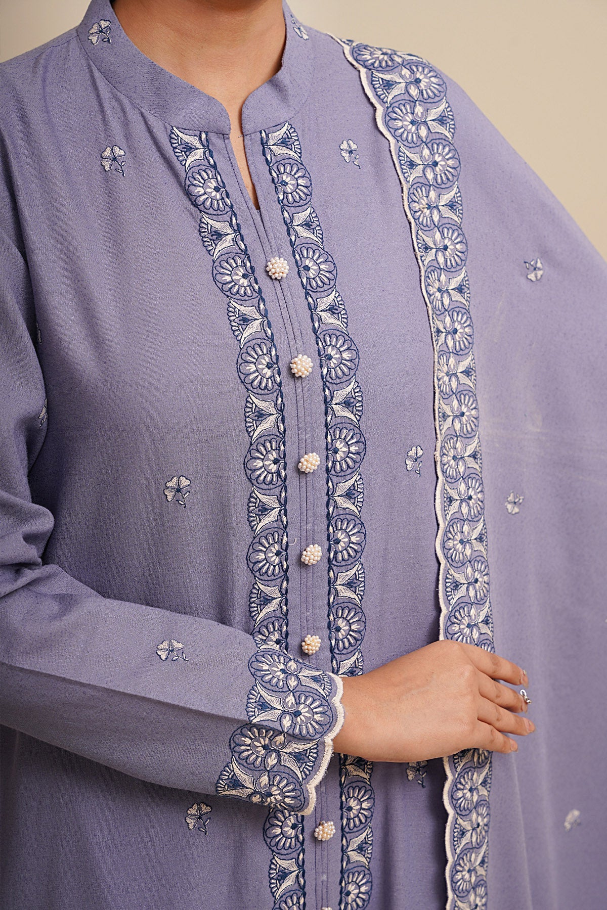 3 Piece - Embroidered Suit - E1777 - Shop Now at Kayseria