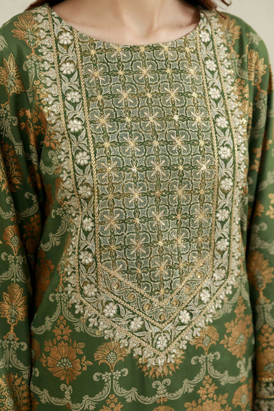 3 Piece - Printed & Embroidered Suit - E1785 - Shop Now at Kayseria