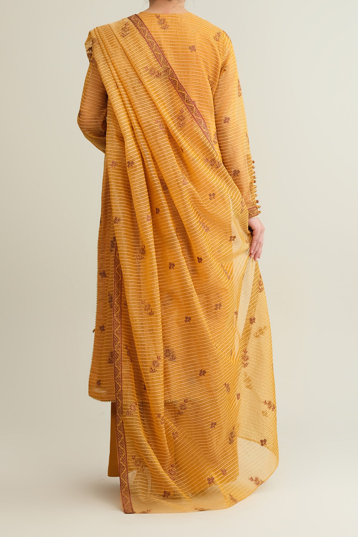 3 Piece - Embroidered Organza Suit - E1791 - Shop Now at Kayseria