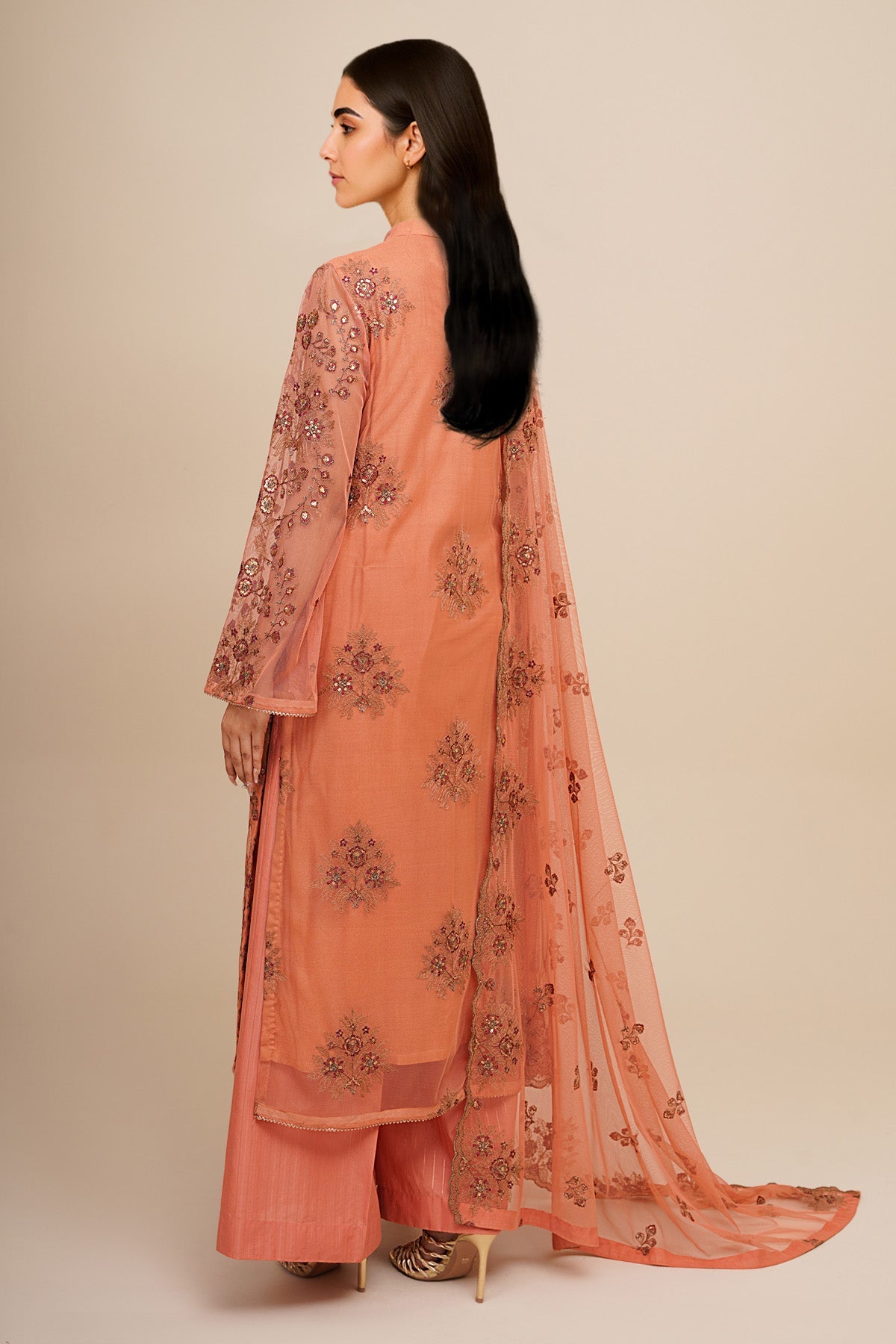 4 Piece - Embroidered Suit - E1795 - Shop Now at Kayseria