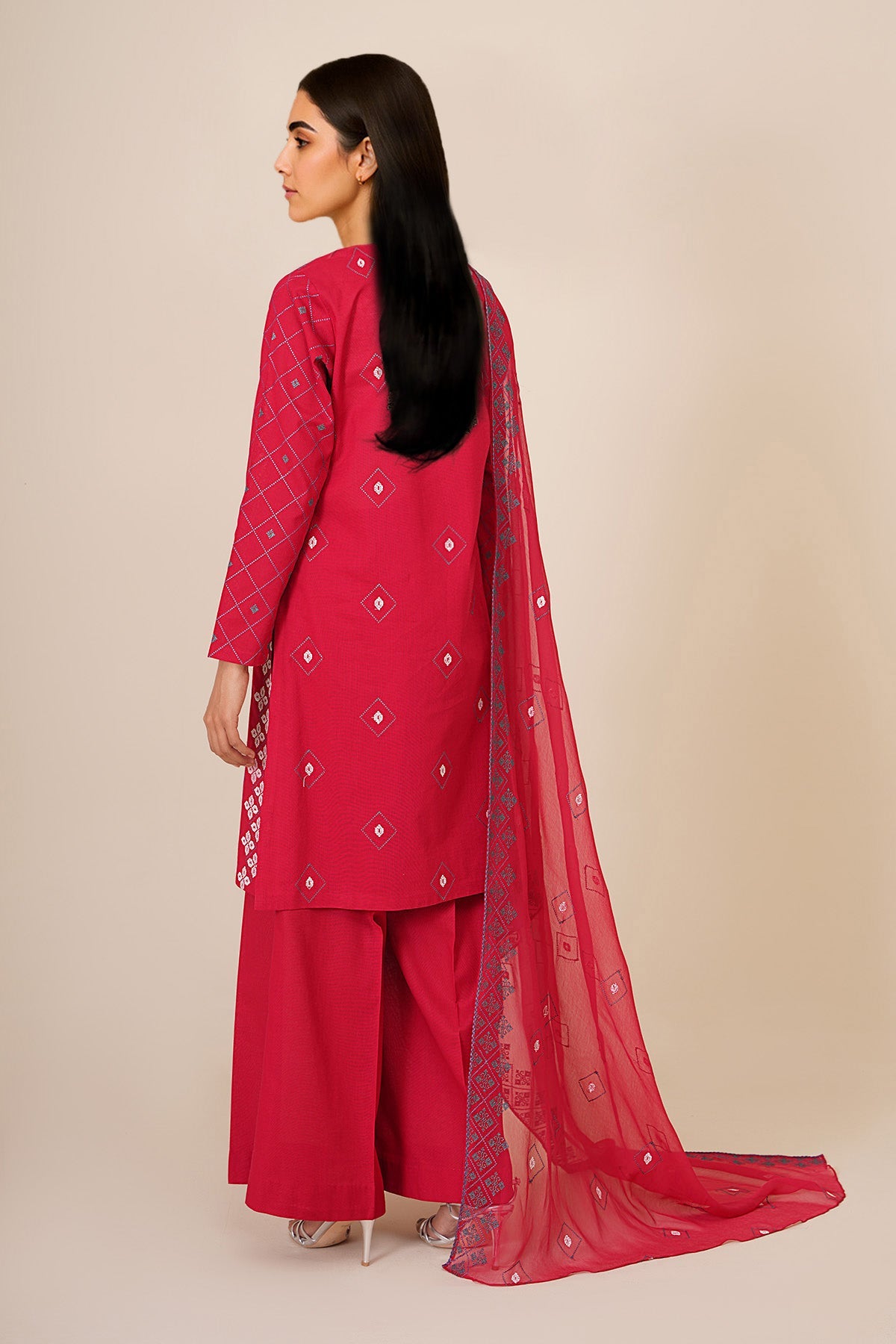 3 Piece - Embroidered Suit - E1800 - Shop Now at Kayseria