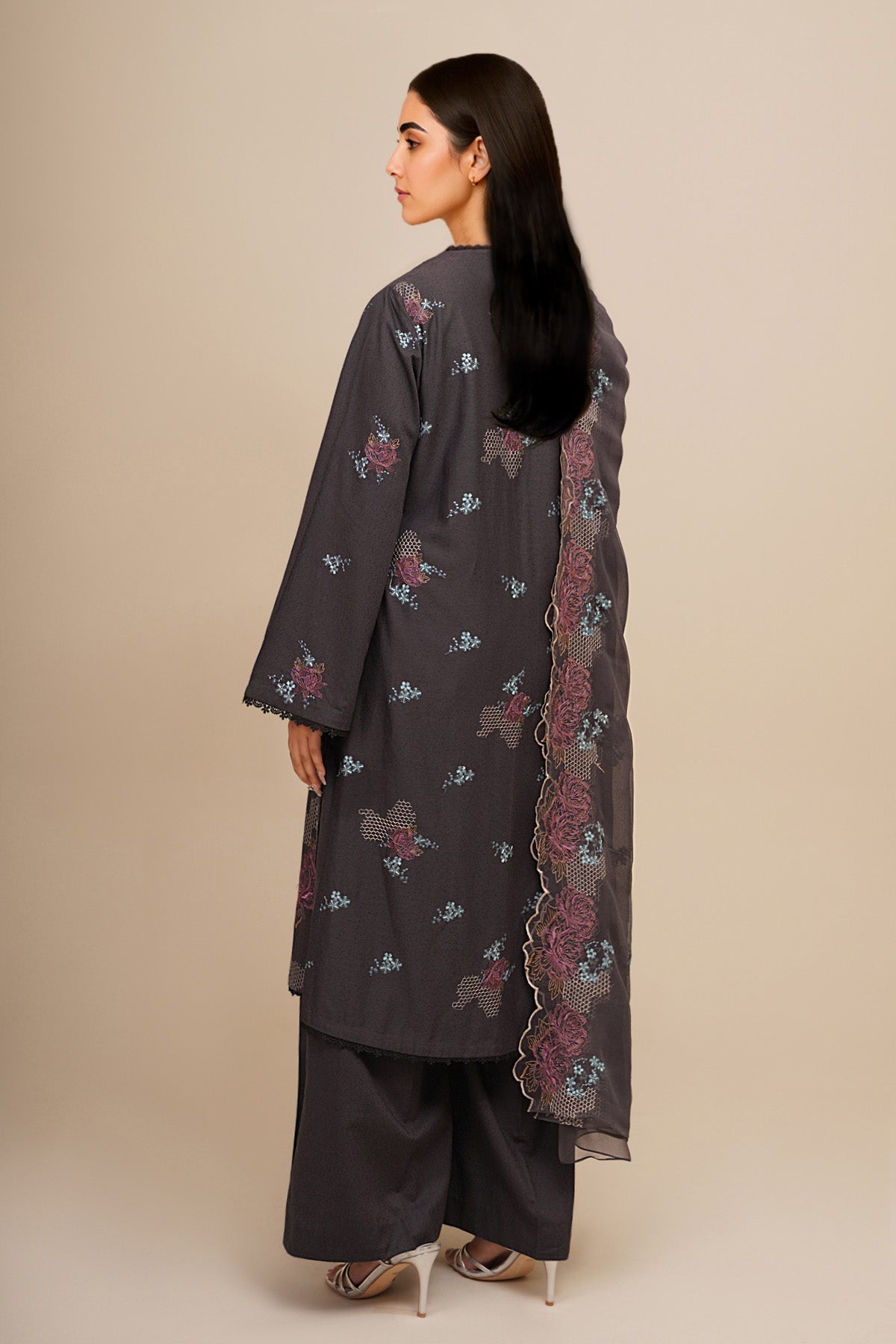 3 Piece - Embroidered Suit - E1807 - Shop Now at Kayseria