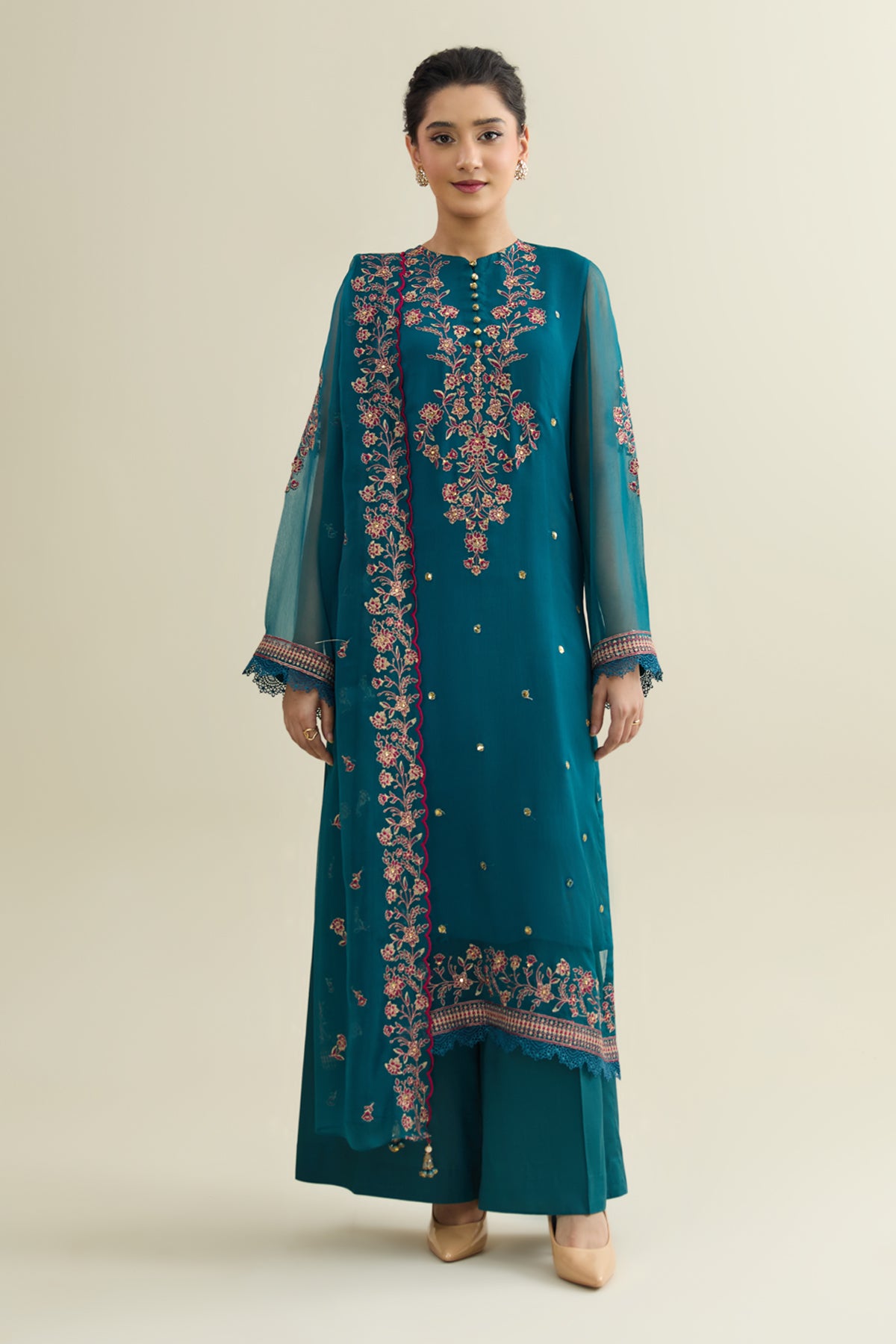 BAMBER CHIFFON  |  EMBROIDERED - Shop Now at Kayseria