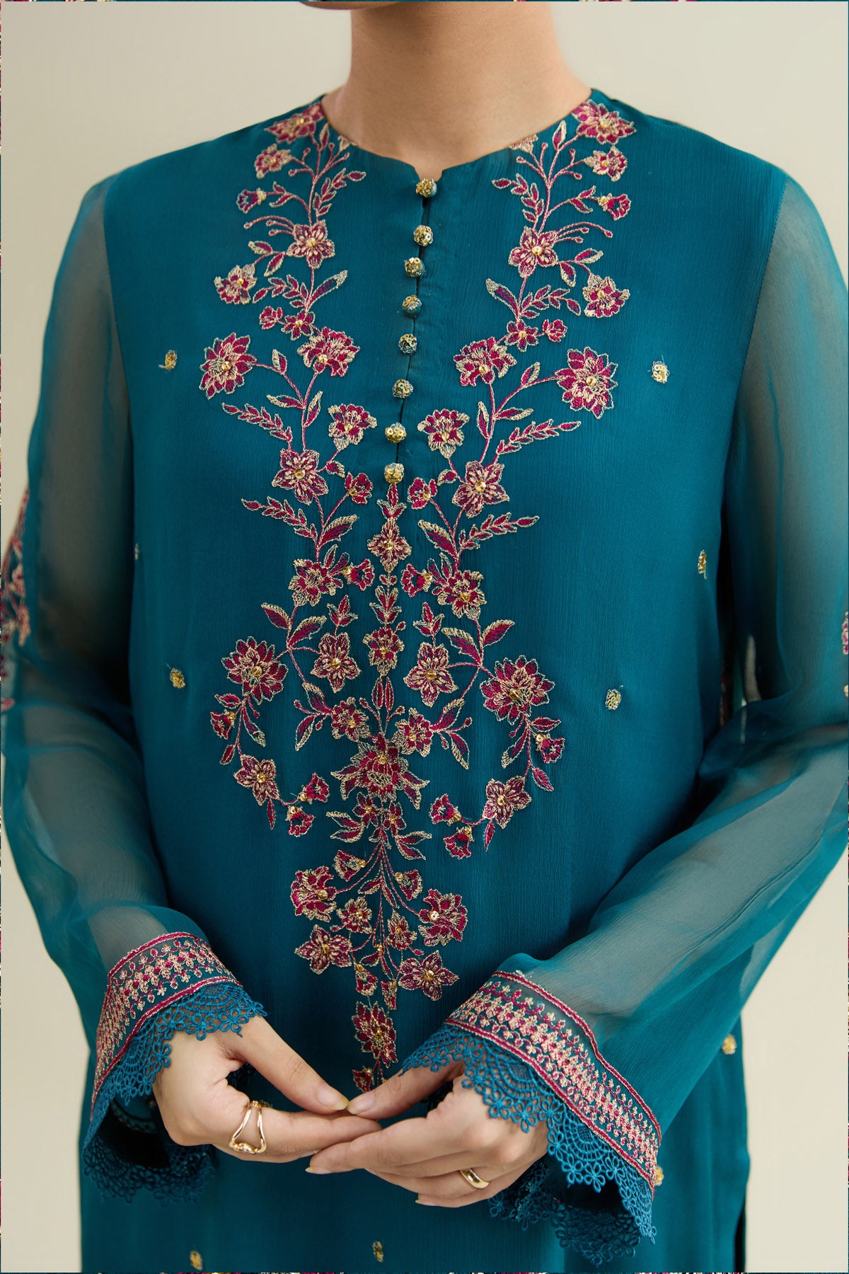 BAMBER CHIFFON  |  EMBROIDERED - Shop Now at Kayseria
