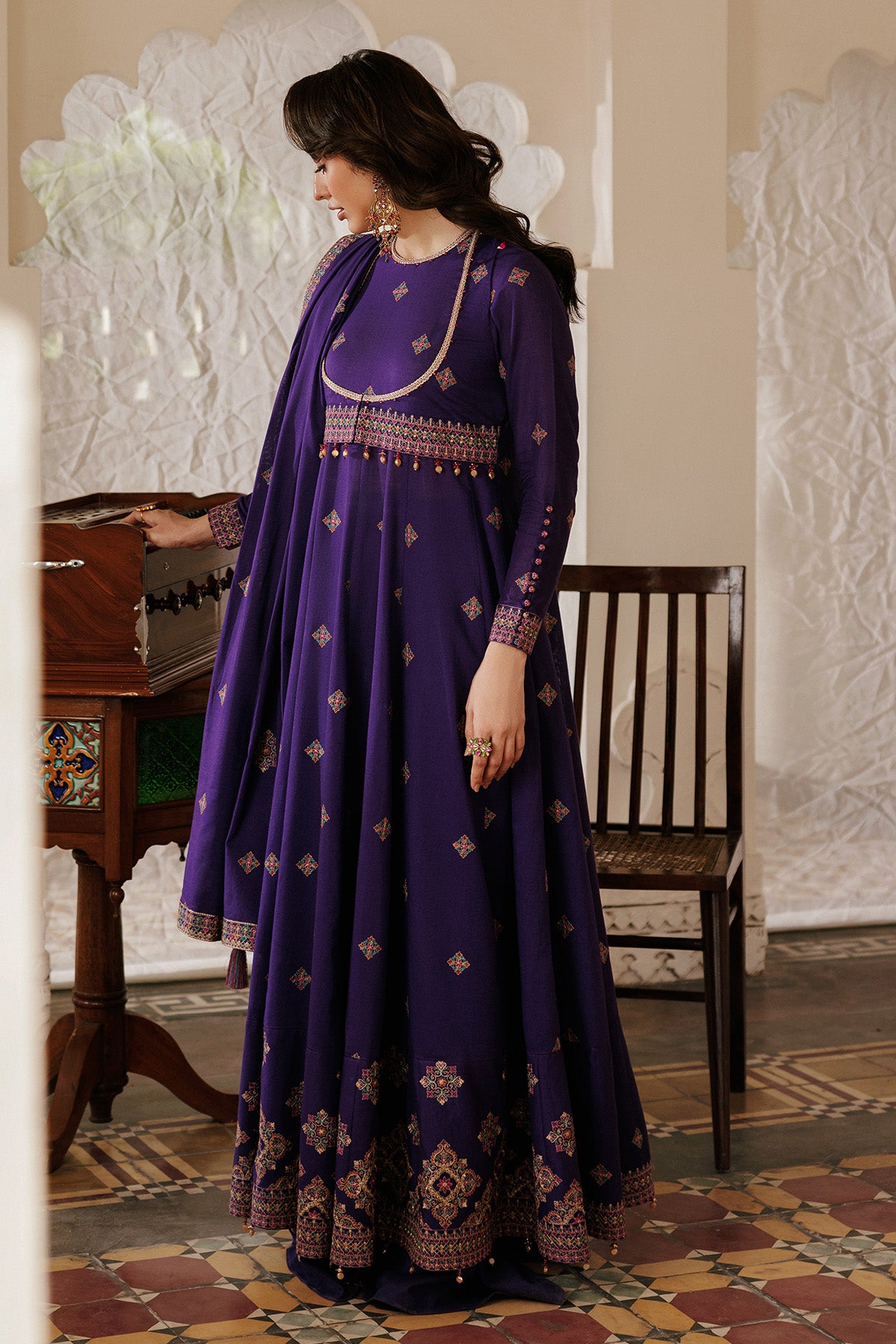 3 Piece - Embroidered Khaddar Suit - E1816 - Shop Now at Kayseria