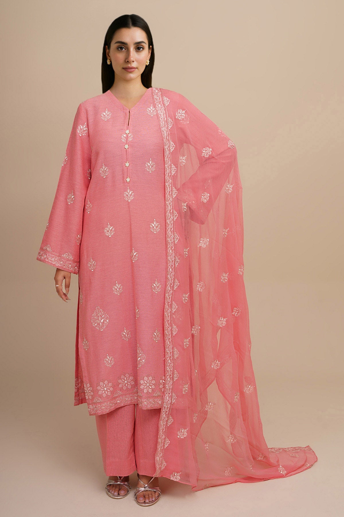 3 Piece - Embroidered Suit - E1820 - Shop Now at Kayseria