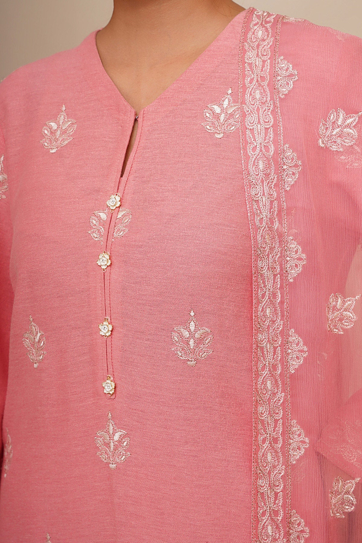 3 Piece - Embroidered Suit - E1820 - Shop Now at Kayseria