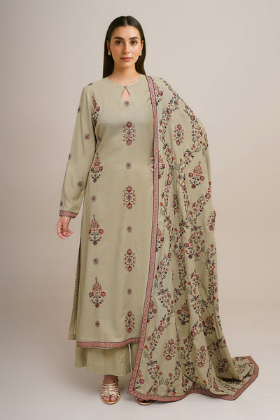 3 Piece - Embroidered Viscose Karandi Suit - E1821 - Shop Now at Kayseria