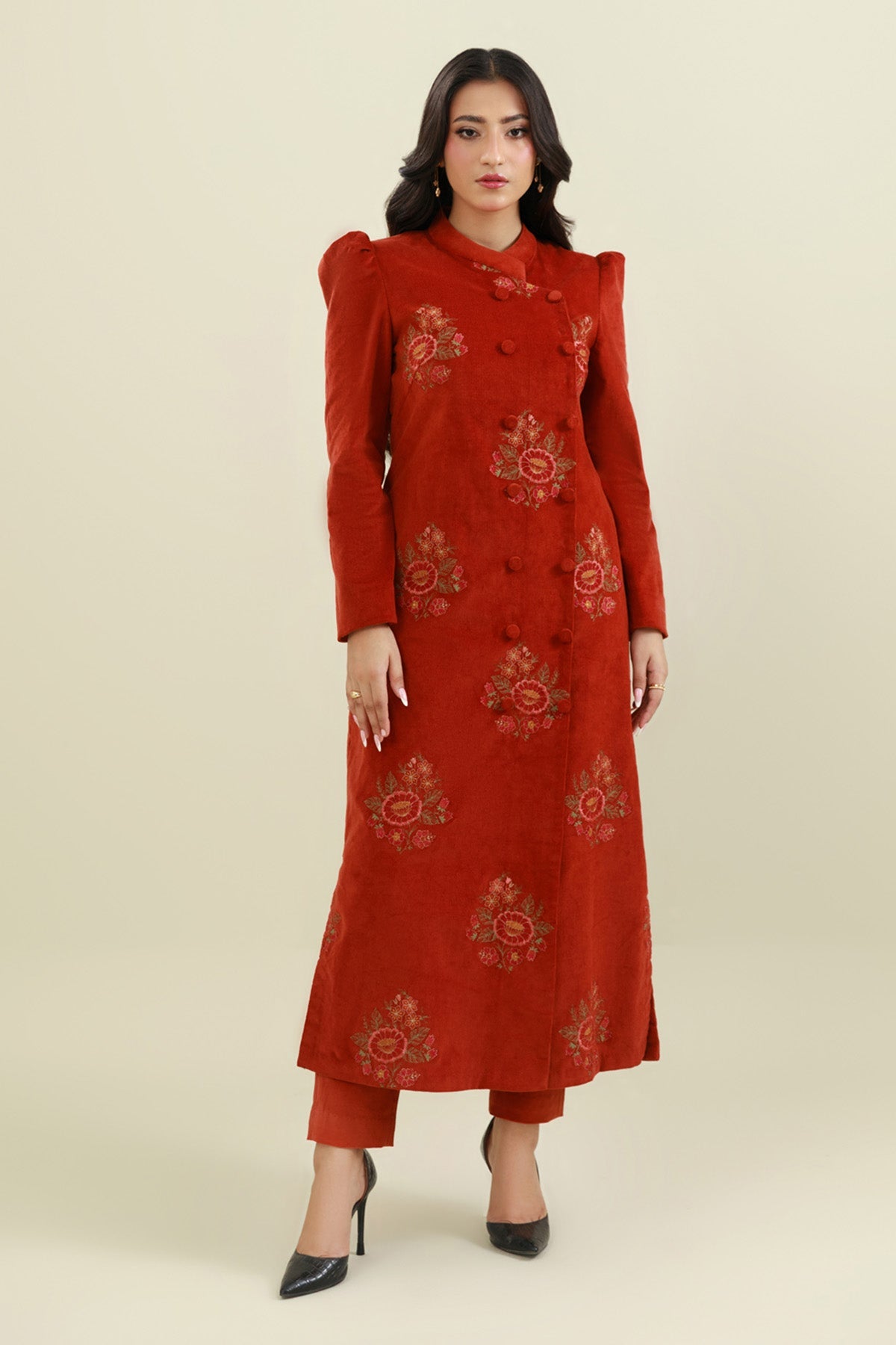 2 Piece - Embroidered Suit - E1823 - Shop Now at Kayseria