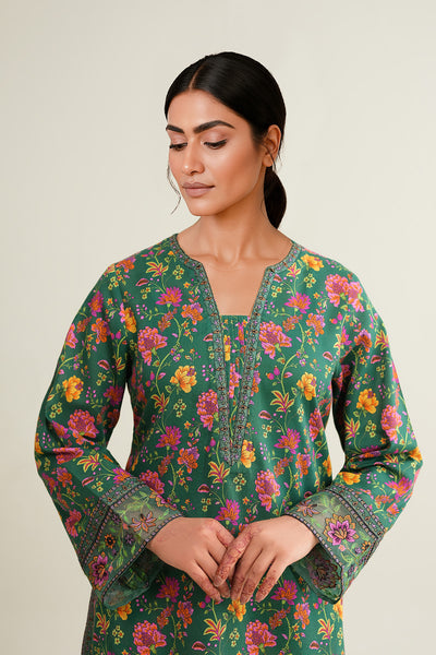 2 Piece - Printed & Embroidered Khaddar Suit - E1828 - Shop Now at Kayseria