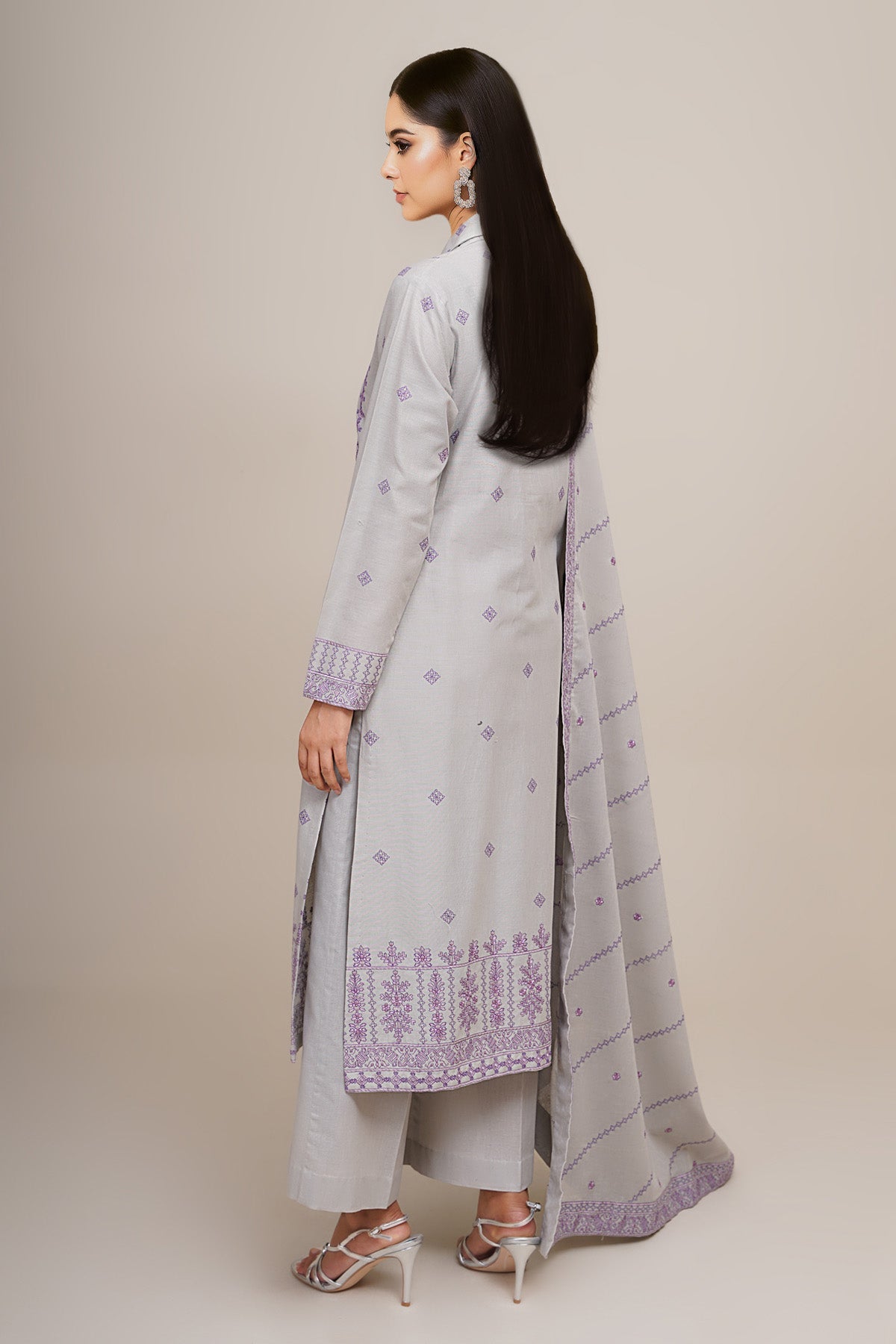 3 Piece - Embroidered Suit - E1834 - Shop Now at Kayseria