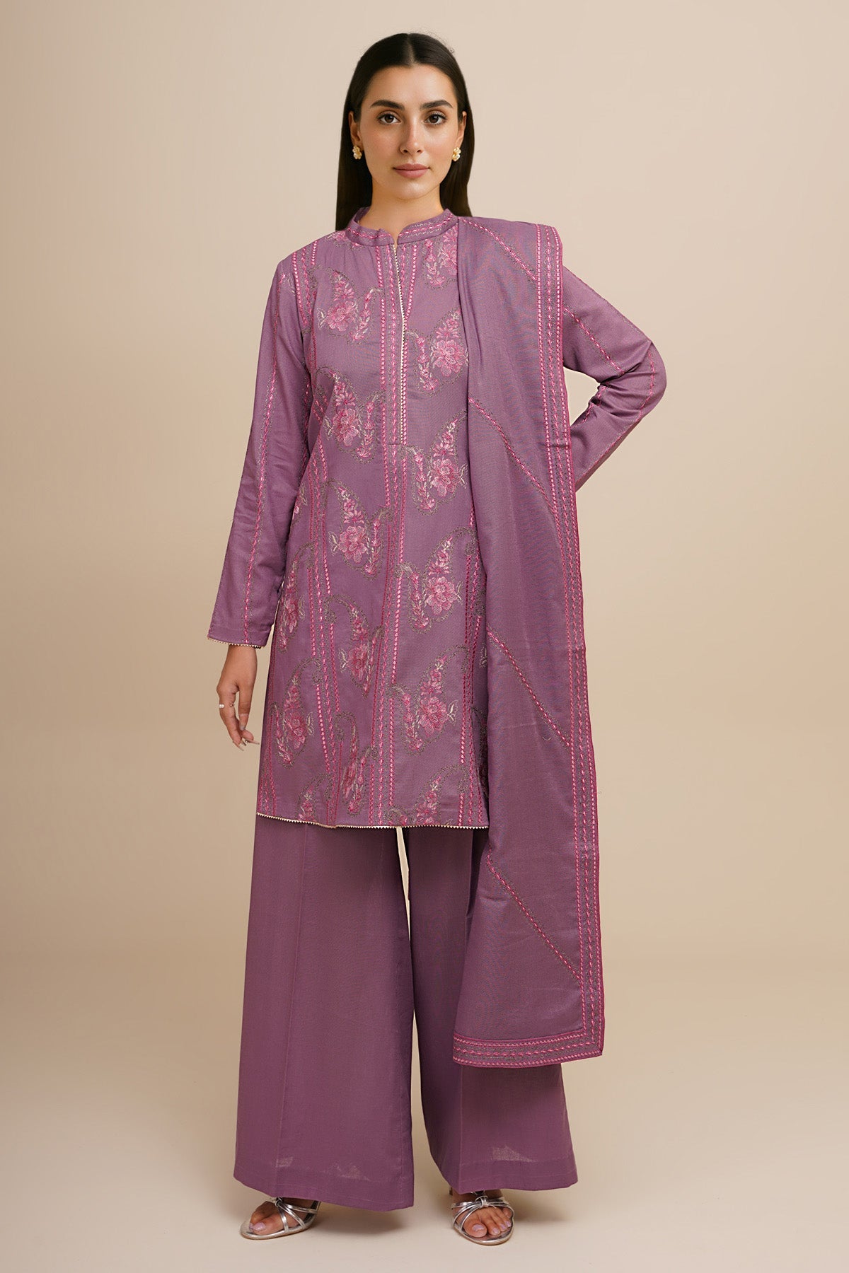 3 Piece - Embroidered Suit - E1836 - Shop Now at Kayseria