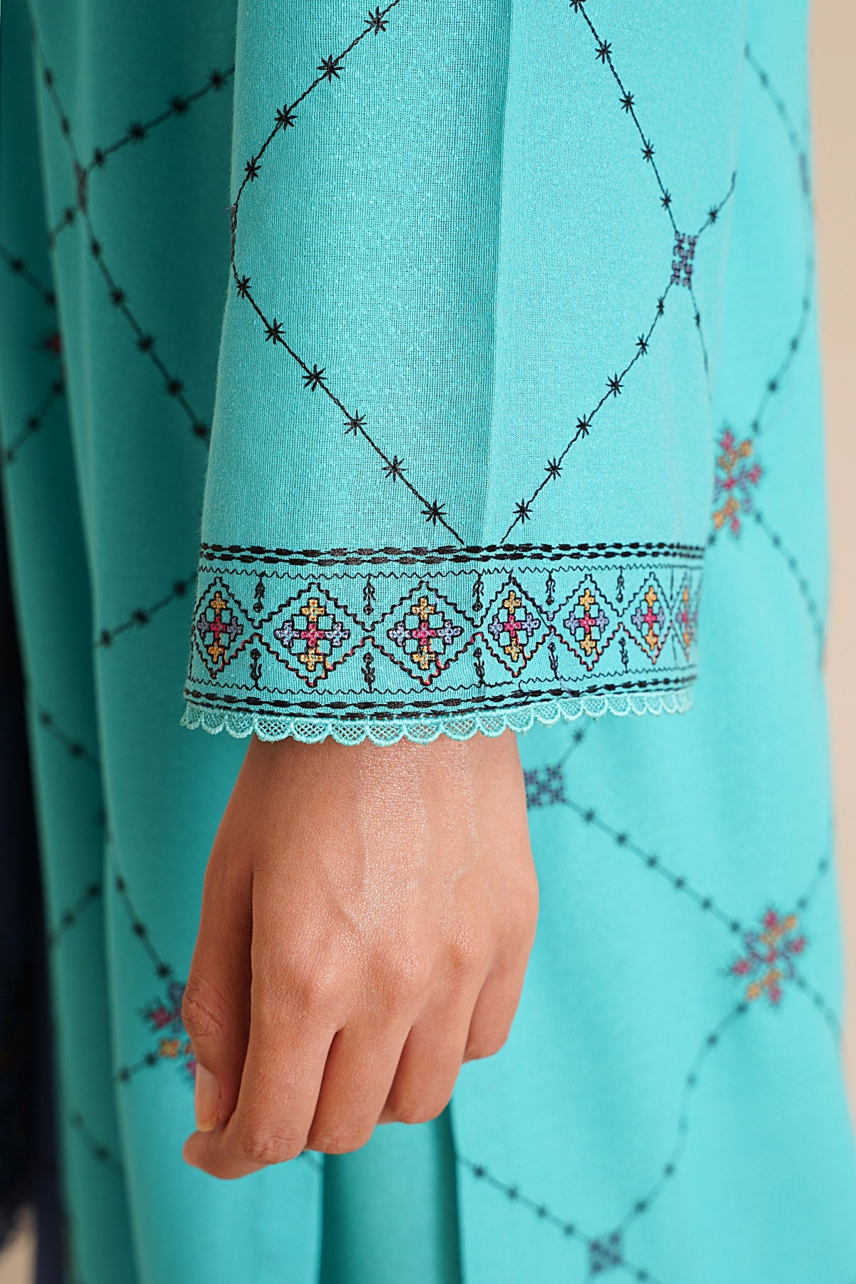 3 Piece - Embroidered Suit - E1843 - Shop Now at Kayseria