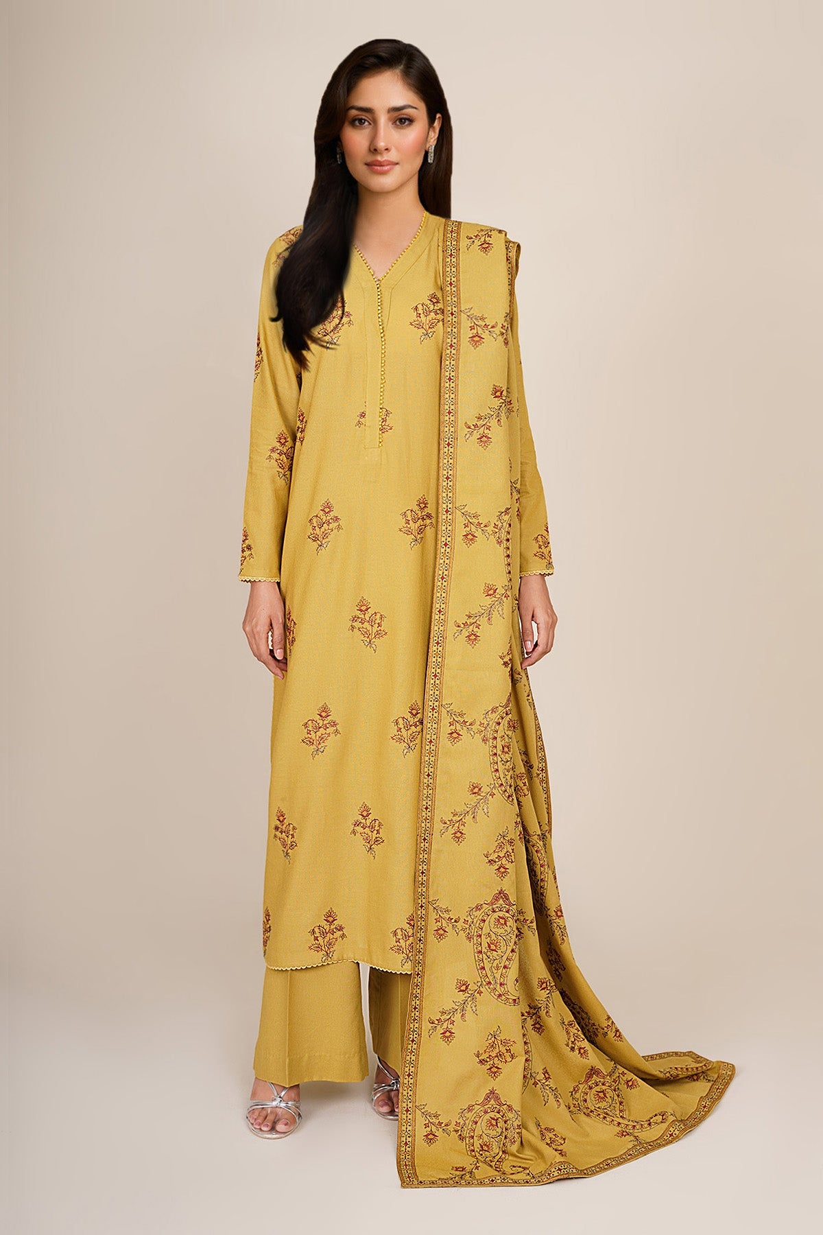 3 Piece - Embroidered Suit - E1845 - Shop Now at Kayseria