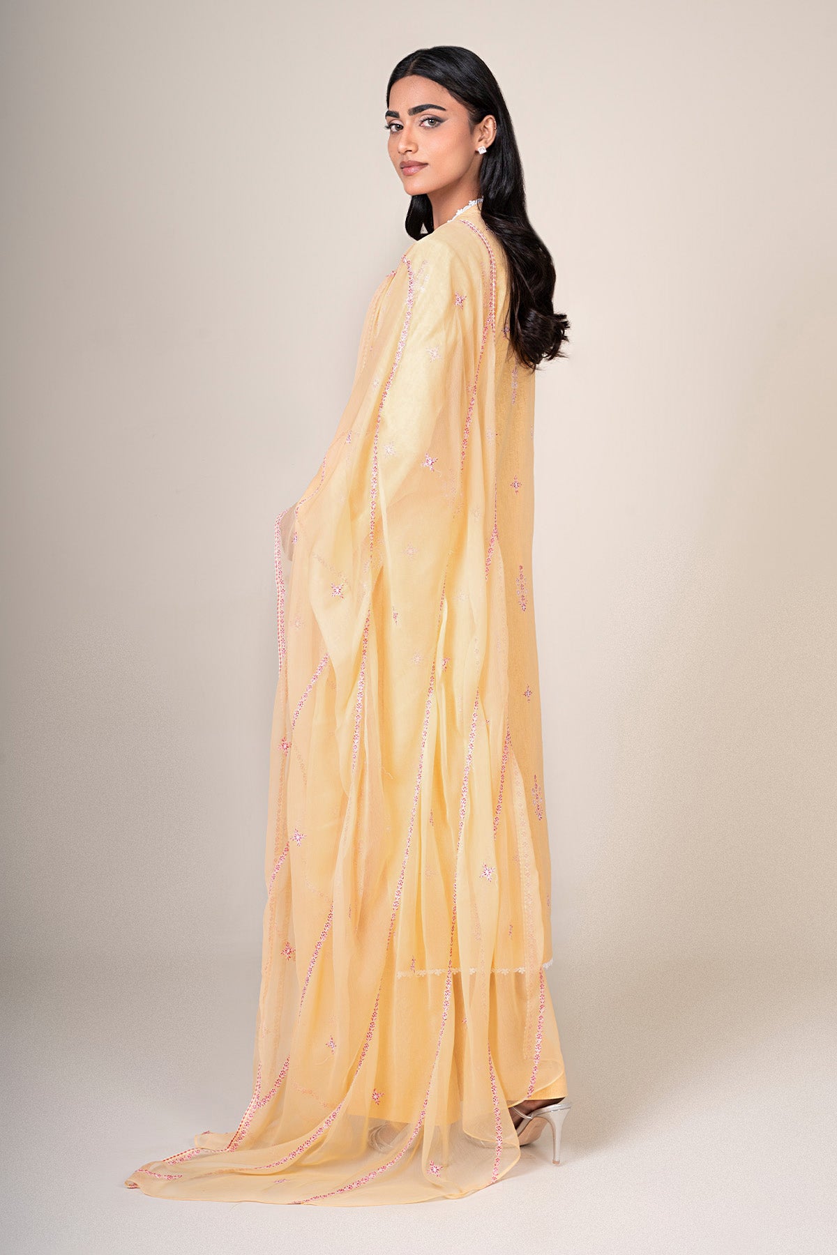 3 Piece - Embroidered Cotton Karandi Suit - E1851 - Shop Now at Kayseria