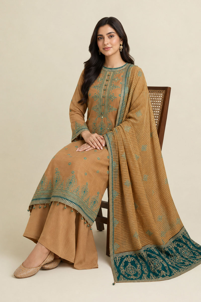 RAW SILK  |  EMBROIDERED