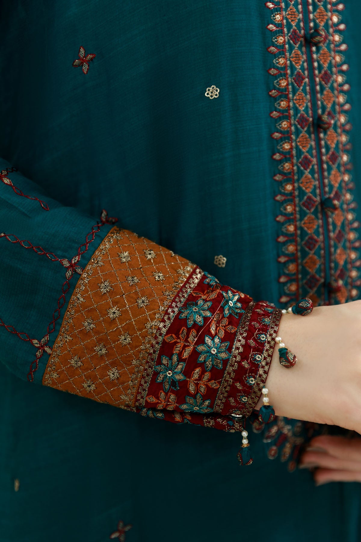 3 Piece - Embroidered Suit - E1855 - Shop Now at Kayseria